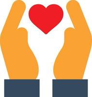 Hand Holding Heart Vector Icon Design