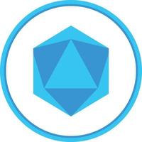 Dice D20 Vector Icon Design