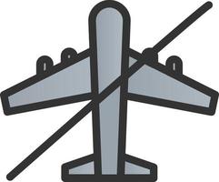 Plane Slash Vector Icon Design