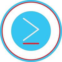 Greater Than Vector Icon Design