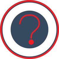 Question Circle Vector Icon Design