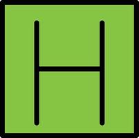 H Square Vector Icon Design