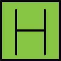 H Square Vector Icon Design