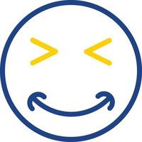 Grin Squint Vector Icon Design