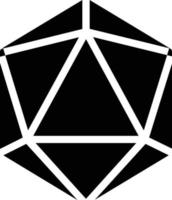 diseño de icono de vector de dados d20