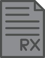 diseño de icono de vector de prescripción de archivo
