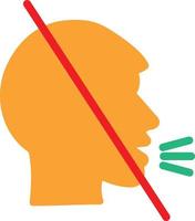 Head Side Cough Slash Vector Icon Design