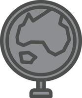 Globe Asia Vector Icon Design