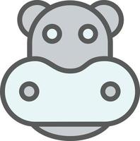 Hippo Vector Icon Design