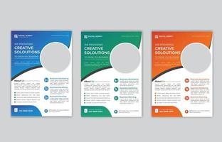 Four business brochure flyer design layout template A4, blur background, Template vector design for Magazine, Poster, Corporate Presentation, Portfolio, Flyer infographic