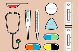 vector gráfico medicina covid probador termómetro cápsula