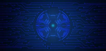 Modern Cybersecurity Technology Background with Eye vector