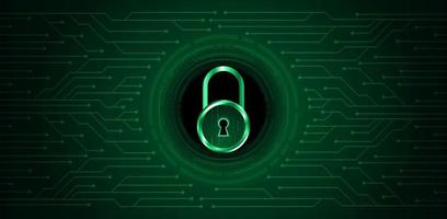 Modern Cybersecurity Technology Background with padlock vector