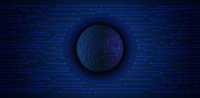 Modern Holographic Globe on Technology Background vector