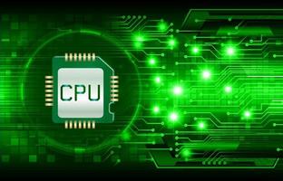 fondo de tecnología de ciberseguridad moderna con chip de cpu vector