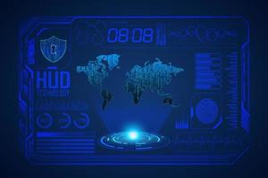 Modern HUD Technology Screen Background vector