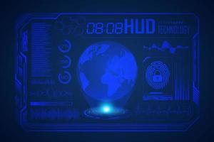 Modern HUD Technology Screen Background vector