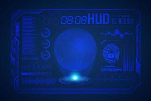 Modern HUD Technology Screen Background vector