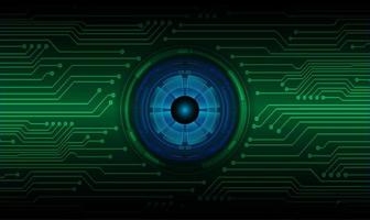 Modern Cybersecurity Technology Background with eye vector