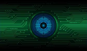 Modern Cybersecurity Technology Background with eye vector