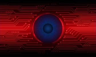 Modern Cybersecurity Technology Background with eye vector