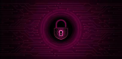 Modern Cybersecurity Technology Background with padlock vector