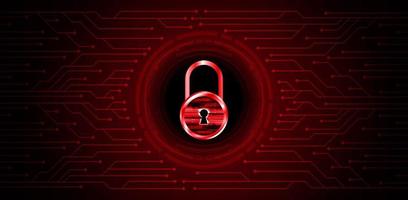 Modern Cybersecurity Technology Background with padlock vector