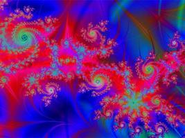 abstract bright blue-red linear pattern, color graphics, background, design photo