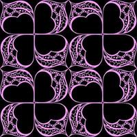 seamless graphic abstract tile pattern, pink geometric ornament on black background, texture, design photo