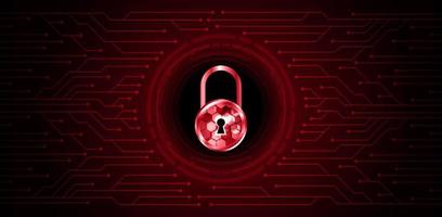 Modern Cybersecurity Technology Background with padlock vector