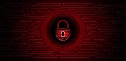 Modern Cybersecurity Technology Background with padlock vector