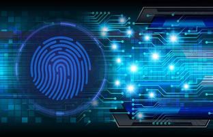 Modern Cybersecurity Technology Background with Fingerprint vector