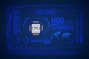 Modern HUD Technology Screen Background vector