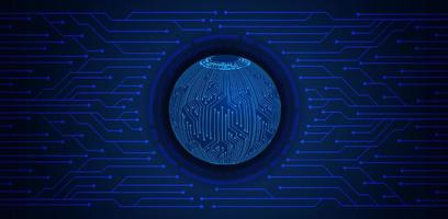 Modern Holographic Globe on Technology Background vector