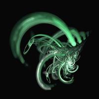 green abstract element on black background, digital graphic, background, modern design photo