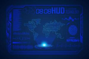 Modern HUD Technology Screen Background vector