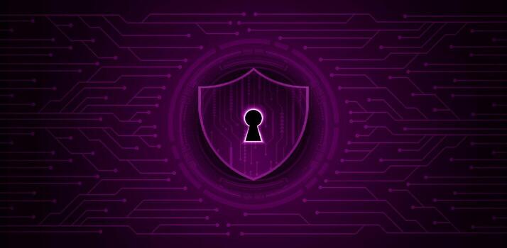 Modern Cybersecurity Technology Background with padlock vector