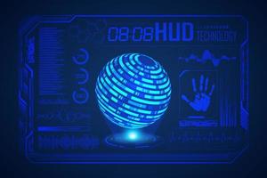 Modern HUD Technology Screen Background vector