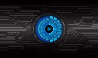 Modern Cybersecurity Technology Background with eye vector