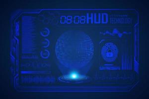 Modern HUD Technology Screen Background vector