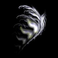 white abstract element on black background, digital graphic, background, modern design photo