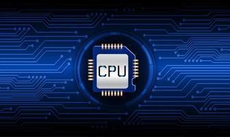 Modern Cybersecurity Technology Background with cpu chip vector