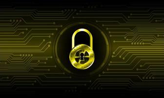 Modern Cybersecurity Technology Background with padlock vector