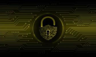 Modern Cybersecurity Technology Background with padlock vector