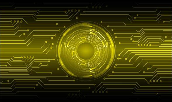 Modern Cybersecurity Technology Background with eye vector