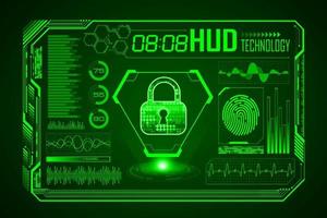 Modern HUD Technology Screen Background vector