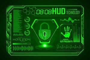 Modern HUD Technology Screen Background vector