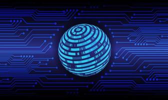 Modern Holographic Globe on Technology Background vector