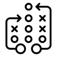 Chess strategy icon outline vector. Online game vector