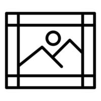 Wall snapshot icon outline vector. Screen image vector